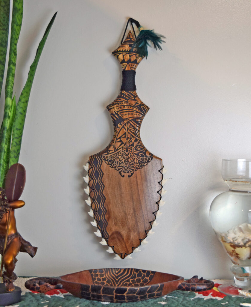 Leiomano Manta Ray Tribal Tattoo Design - Hawaiian Home Decor