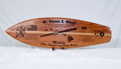 wood surfboard engraving