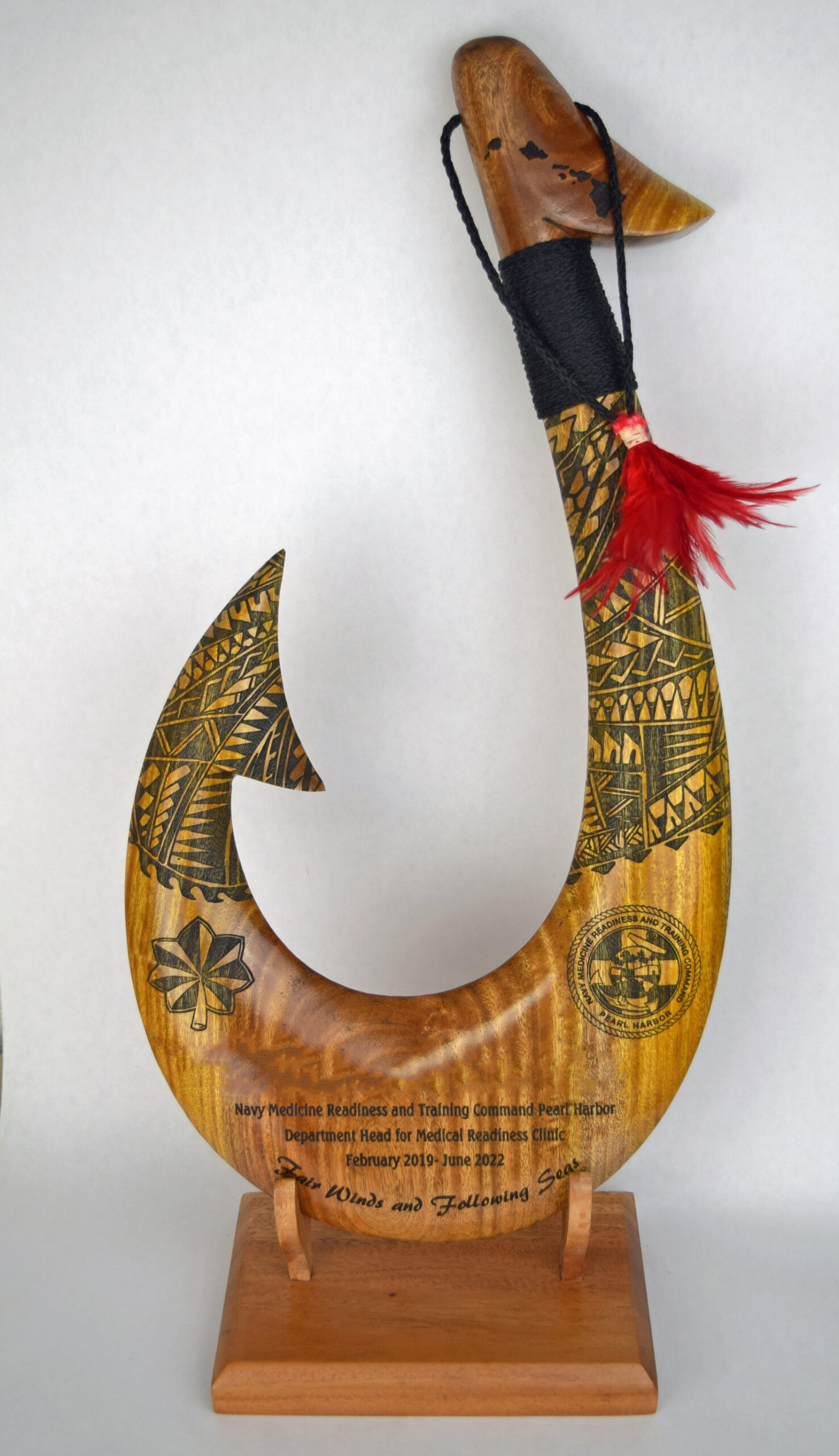 Maui Fish Hook Hawaiian Engraving Gift