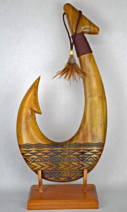 Maui Fish Hook with Tribal Tattoo